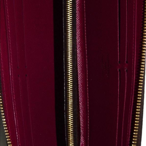 Louis Vuitton Monogram Clemence Zip Around Wallet Features magenta coated canvas - Picture 6 of 16